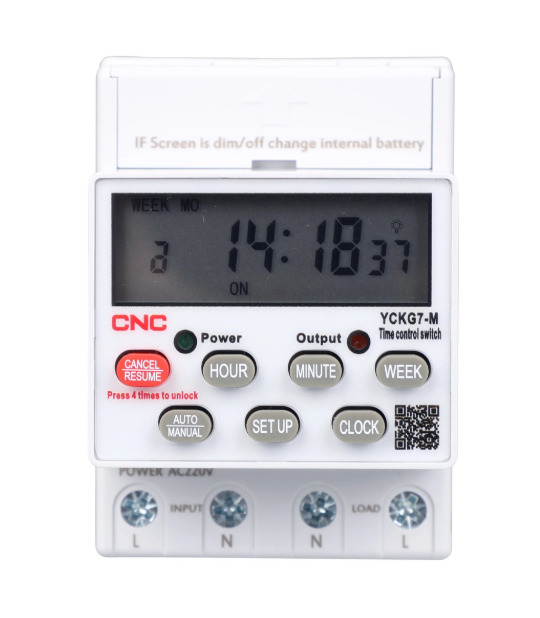 TIMER SEMANAL CNC 220V YCKG7-M