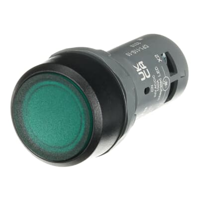 PULSADOR ILUMINADO VERDE 110-130V ABB METALICO
